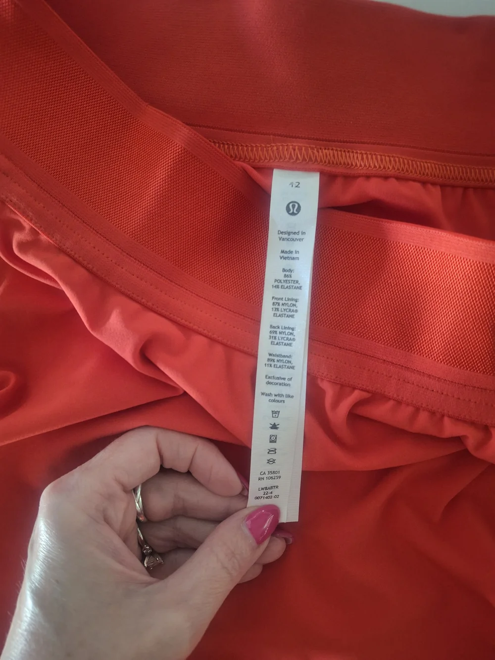lululemon athletica Coral-Red  Skirt